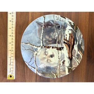 W.S. George Eyes In The Mist Wolf Collector Plate Daniel‎ Renn Pierce 1993 8.25"